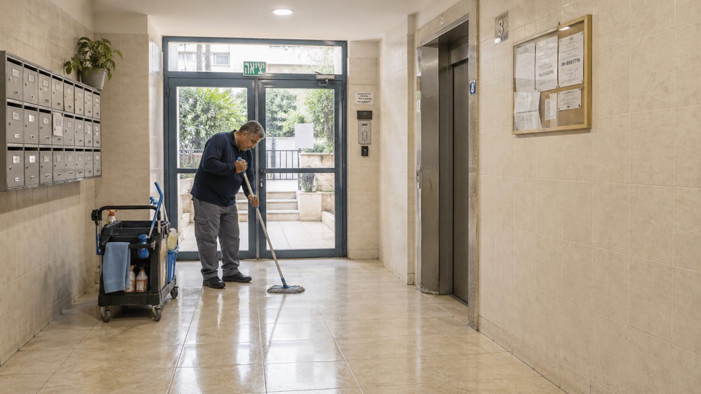 ניקיון לובי בניין
