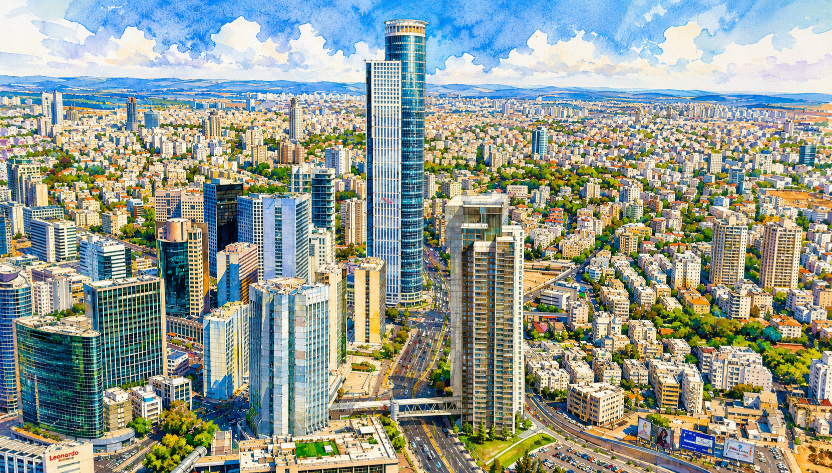 רמת גן — מרכז הבורסה ומגדלי עזריאלי